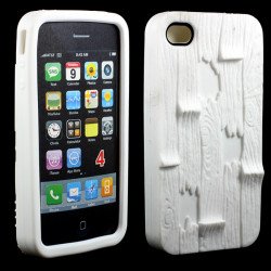 iPhone 4 4S 3D Plank Case (White)
